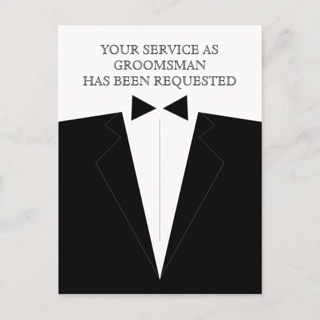 Best Man or Groomsman Postcard Invite (Front)
