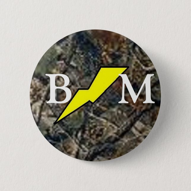Best Man patch with camo 6 Cm Round Badge (Front)
