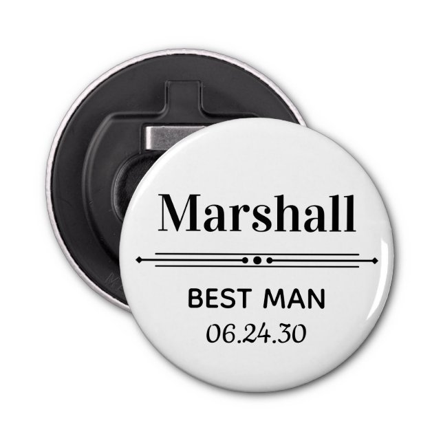 Best Man Personalised Bottle Opener (Front)