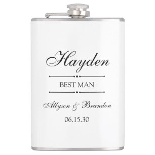 Best Man Personalised Hip Flask