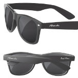 Best Man Personalised Script Name Wedding Sunglasses<br><div class="desc">Add the name of the Best Man to customise in a modern script typography font. Other side says Best Man but can be changed to suit your occasion.</div>