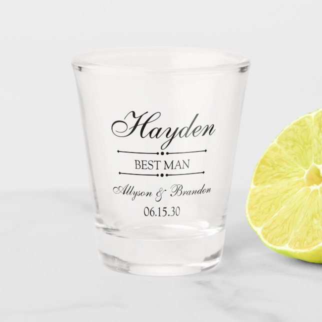 Best Man Personalised Shot Glass (Front)