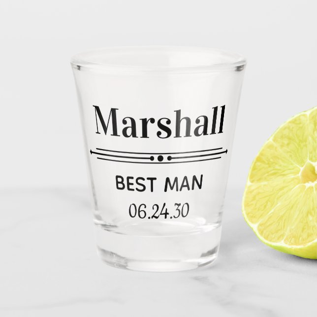 Best Man Personalised Shot Glass (Front)