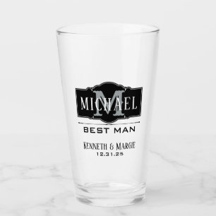 BEST MAN PERSONALIZED  GLASS