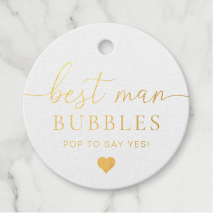 Best Man Proposal Foil Favour Tag