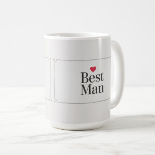 Best Man Red Heart Classic Mug