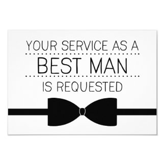 Best Man Request | Groomsmen 9 Cm X 13 Cm Invitation Card