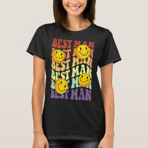 best man retro smile face wedding celebration bach T-Shirt