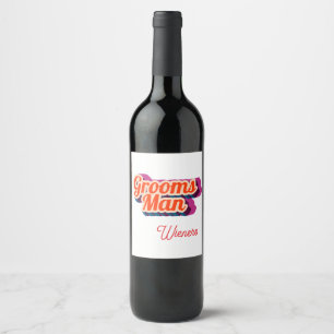Best Man Script Style Custom Wedding Wine Label