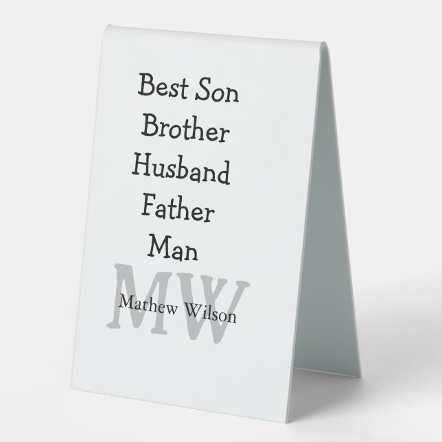 Best man son husband dad quotes add name text (Front)