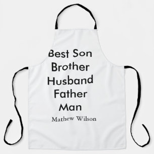 Best man son husband dad quotes add name text apron