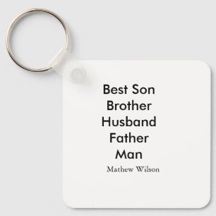Best man son husband dad quotes add name text key ring