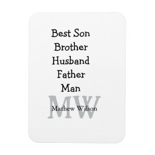 Best man son husband dad quotes add name text magnet