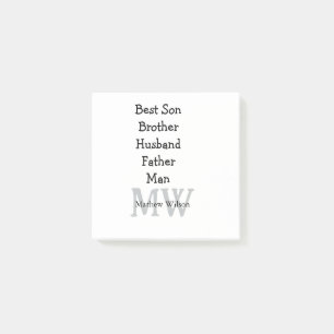 Best man son husband dad quotes add name text post-it notes
