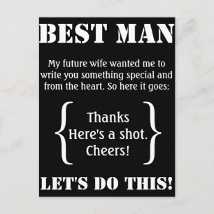 Best Man Thank You Postcard