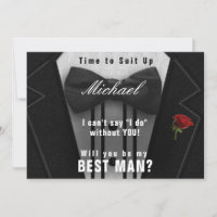 Best Man Tuxedo Invitation Suit Up
