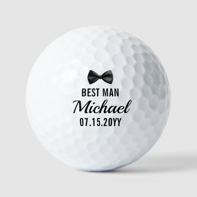 Best Man Usher Groomsman Wedding Thank You FavoR Golf Balls (Front)