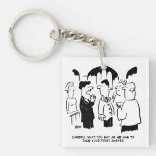 Best Man Warning to Bridegroom Key Ring