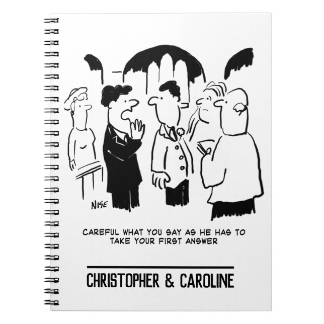 Best Man Warning to Bridegroom Notebook (Front)