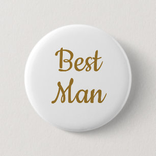 Best man wedding  6 cm round badge