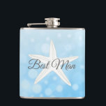 Best Man Wedding Blue Starfish Flask<br><div class="desc">Best Man Wedding Blue Starfish Flask. Cute for a wedding gift or for thank you presents for the wedding party.</div>