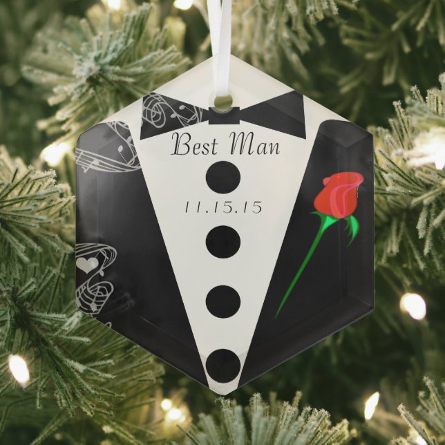 Best Man Wedding Christmas Ornament (Insitu)
