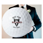 Best Man Wedding Custom Name Date Gift Golf Balls<br><div class="desc">This unique golf ball is designed as a gift for your Best Man. Features a unique layering of the name which gives it the feeling of depth. The text reads "Best Man" along with the date of the event. Great way to thank him for being a part of your wedding...</div>