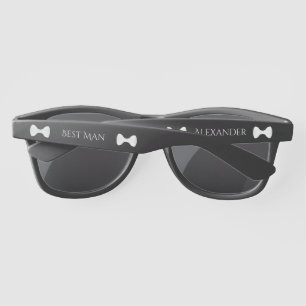 Best Man Wedding Favour Fun Black Bow Tie Sunglasses