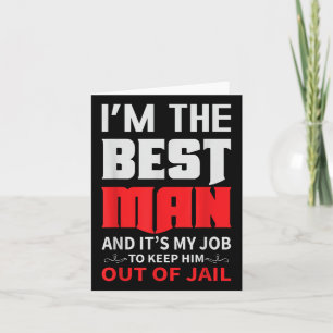 Best Man Wedding Groom Funny Bachelor Stag Party M Card