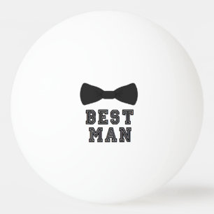 Best man wedding groomsmen bow tie  ping pong ball