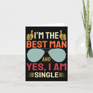 Best Man Wedding Groomsmen Funny Bridal Bachelor P Card