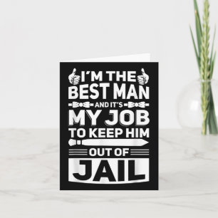 Best Man Wedding Groomsmen Funny Bridal Bachelor P Card