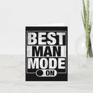 Best Man Wedding Groomsmen Funny Bridal Bachelor P Card