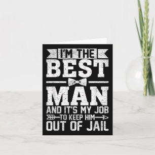 Best Man Wedding Groomsmen Funny Bridal Bachelor P Card