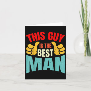 Best Man Wedding Groomsmen Funny Bridal Bachelor P Card