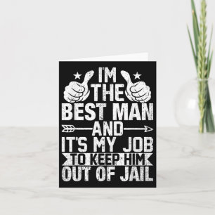Best Man Wedding Groomsmen Funny Bridal Bachelor P Card