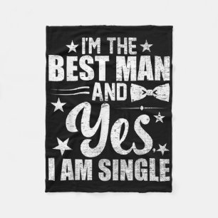 Best Man Wedding Groomsmen Funny Bridal Bachelor P Fleece Blanket
