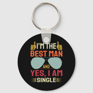 Best Man Wedding Groomsmen Funny Bridal Bachelor P Key Ring