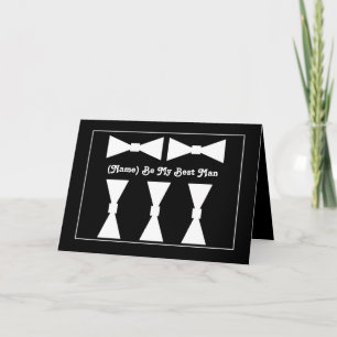 BEST Man Wedding Invitation with Bow Ties