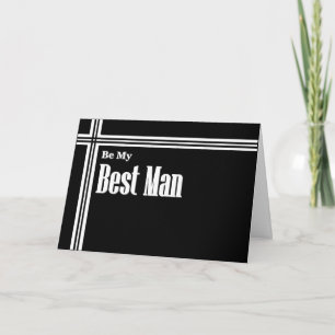 BEST MAN Wedding Invitation with Stripes