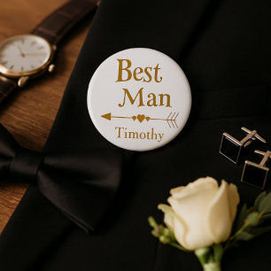 Best Man Wedding Party Badge