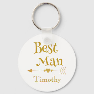 Best man wedding remembrance key ring