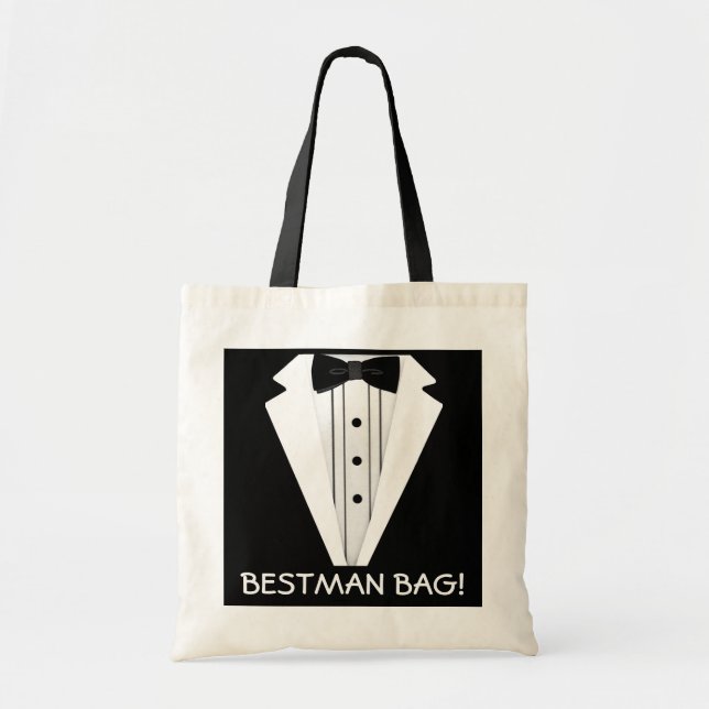 Best Man Wedding Tuxedo Tote Bag (Front)