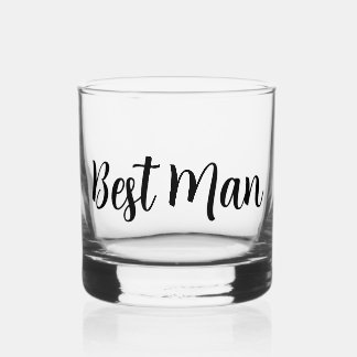Best Man Wedding Whiskey Glass
