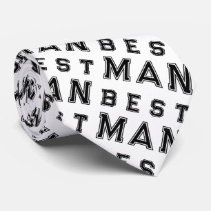 Best Man White Black Tie