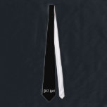 Best Man - White on Black Tie<br><div class="desc">For your man or his best man.</div>