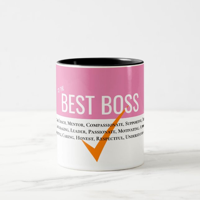 Best manager boss , boss message real boss Two-Tone coffee mug (Center)