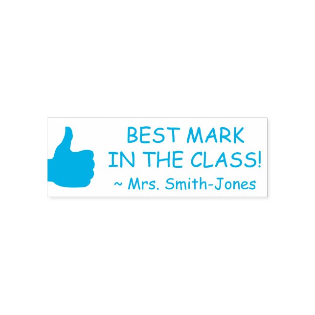 "BEST MARK IN THE CLASS!" + Custom Educator Name Self-inking Stamp (Design)