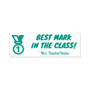 "BEST MARK IN THE CLASS!" Grading Rubber Stamp
