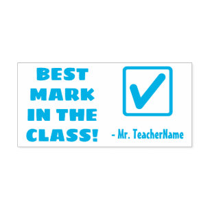 "BEST MARK IN THE CLASS!" Tutor Rubber Stamp